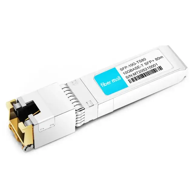 SFP-10G-T-S互換10GBase-T銅線SFP+-RJ45 80mトランシーバーモジュール